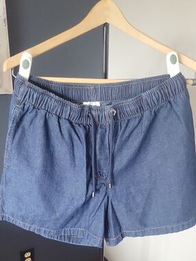 Jason Wu Dark Blue Elastic-Waist Denim Shorts